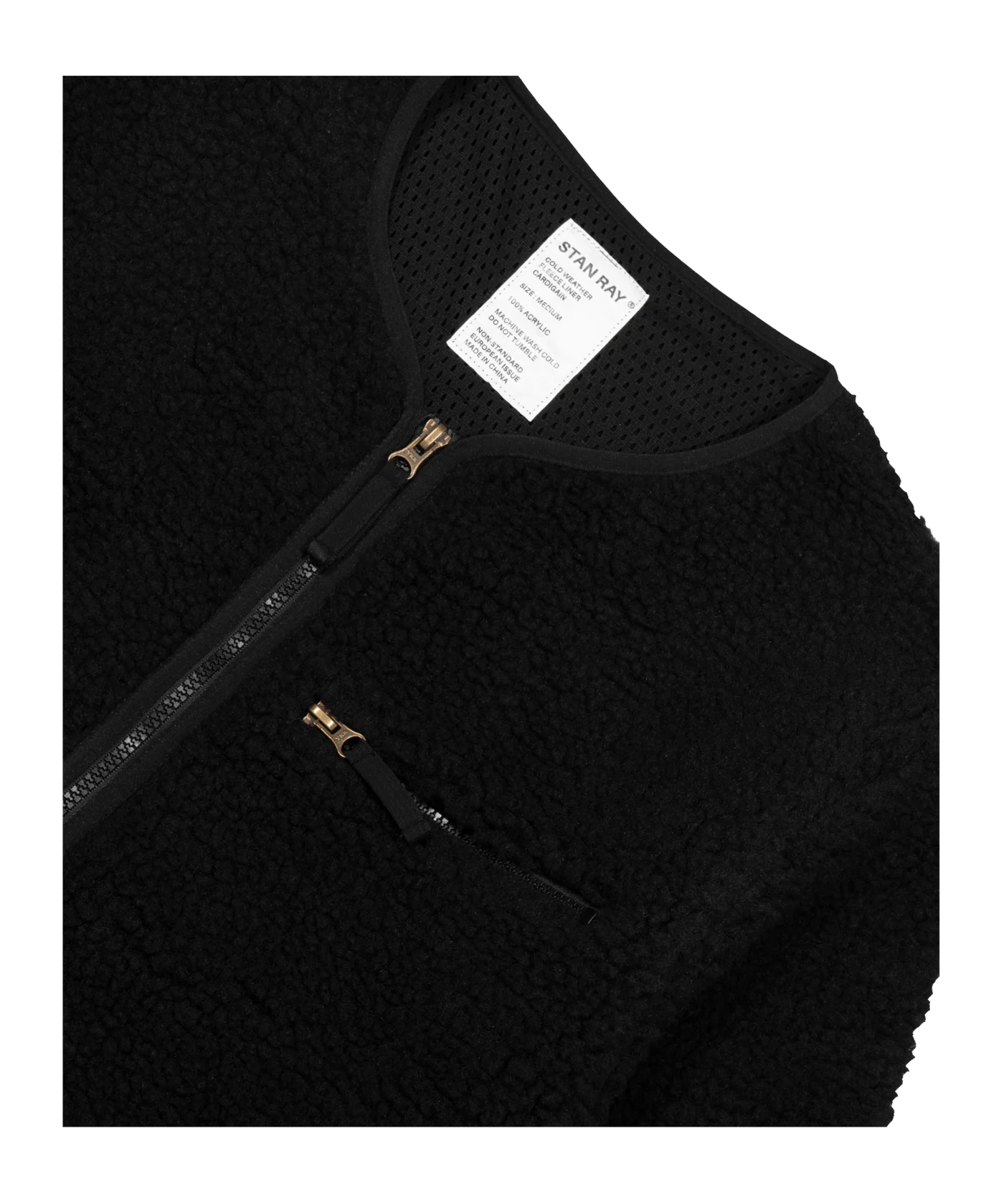 Stan Ray Fleece Layer Cardigan Schwarz