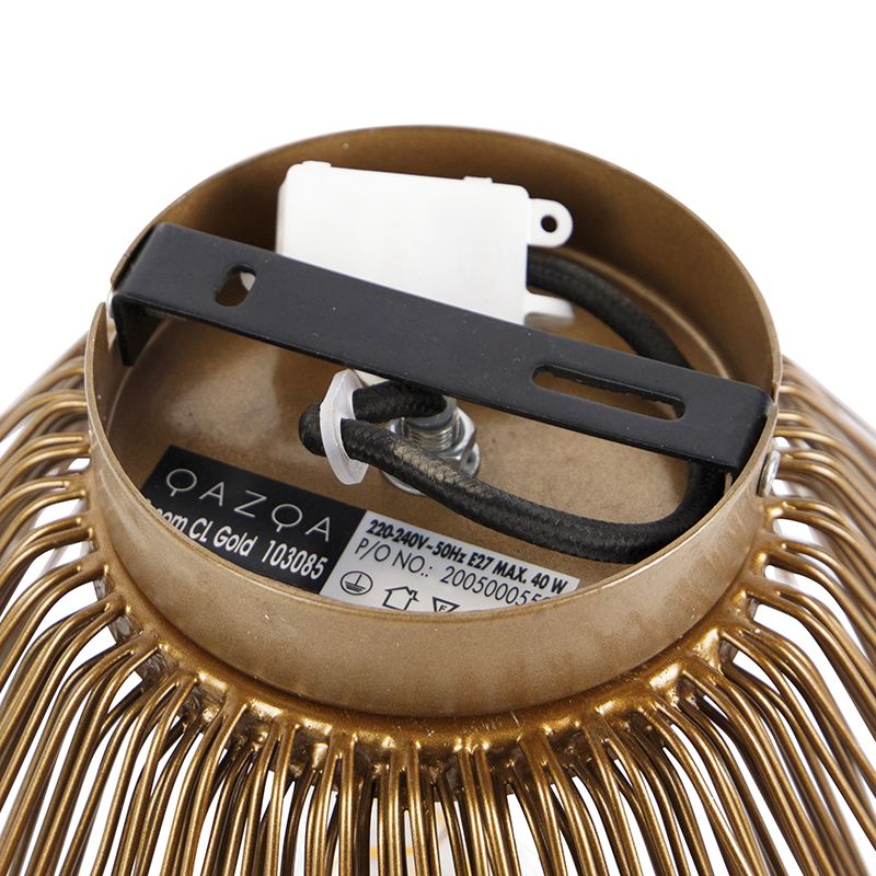 Art Deco plafondlamp goud met lichteffect - Broom