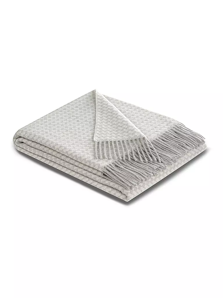 BIEDERLACK Kaschmir Wohndecke MODERN CLASSIC 130x170cm Vivo Soliver hellgrau