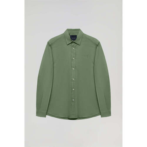 Polo Club - BLOCK FRAME OXFORD SHIRT Verde