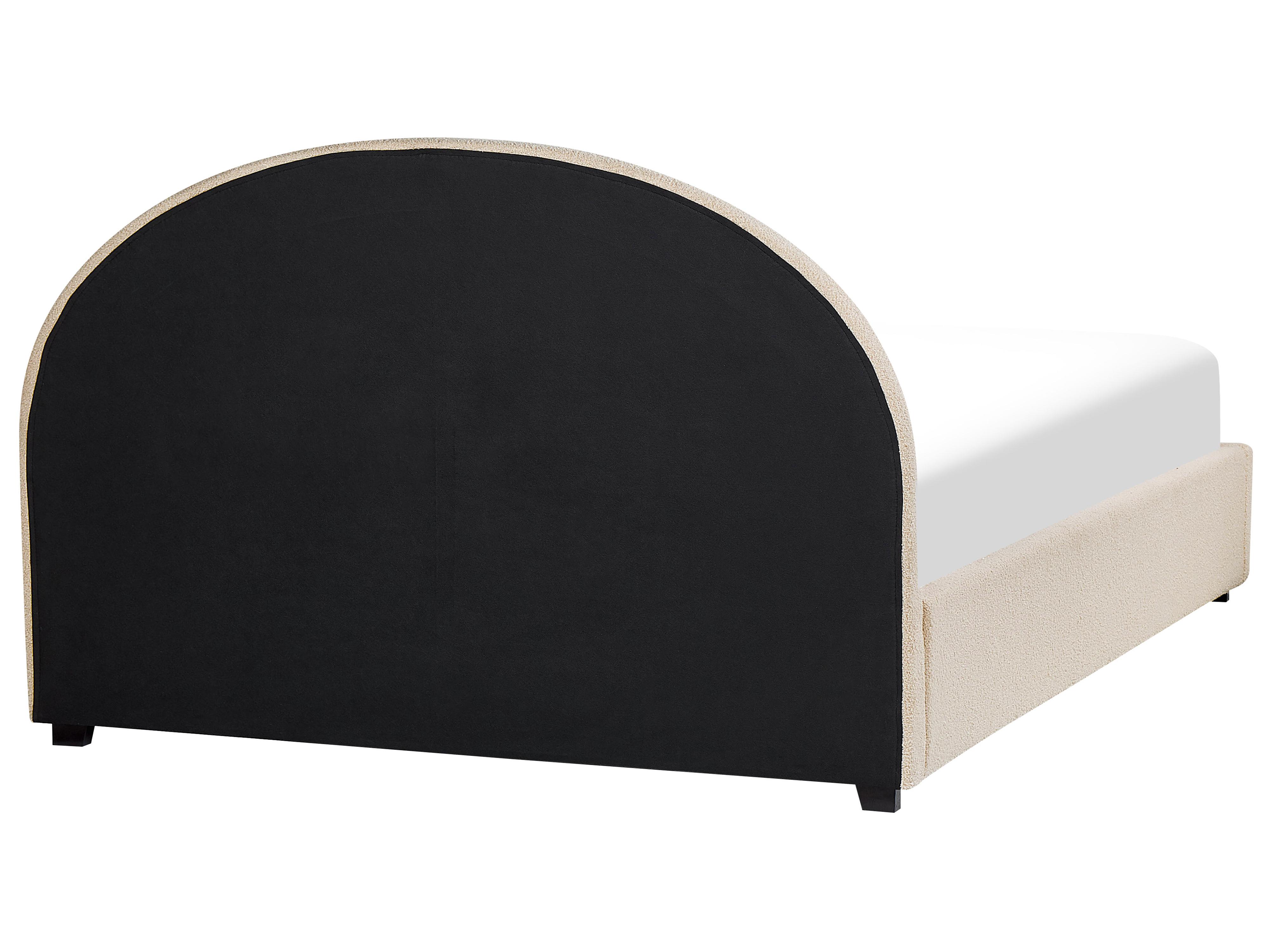 Bed met opbergruimte Bouclé VAUCLUSE 180 x 200 cm Beige