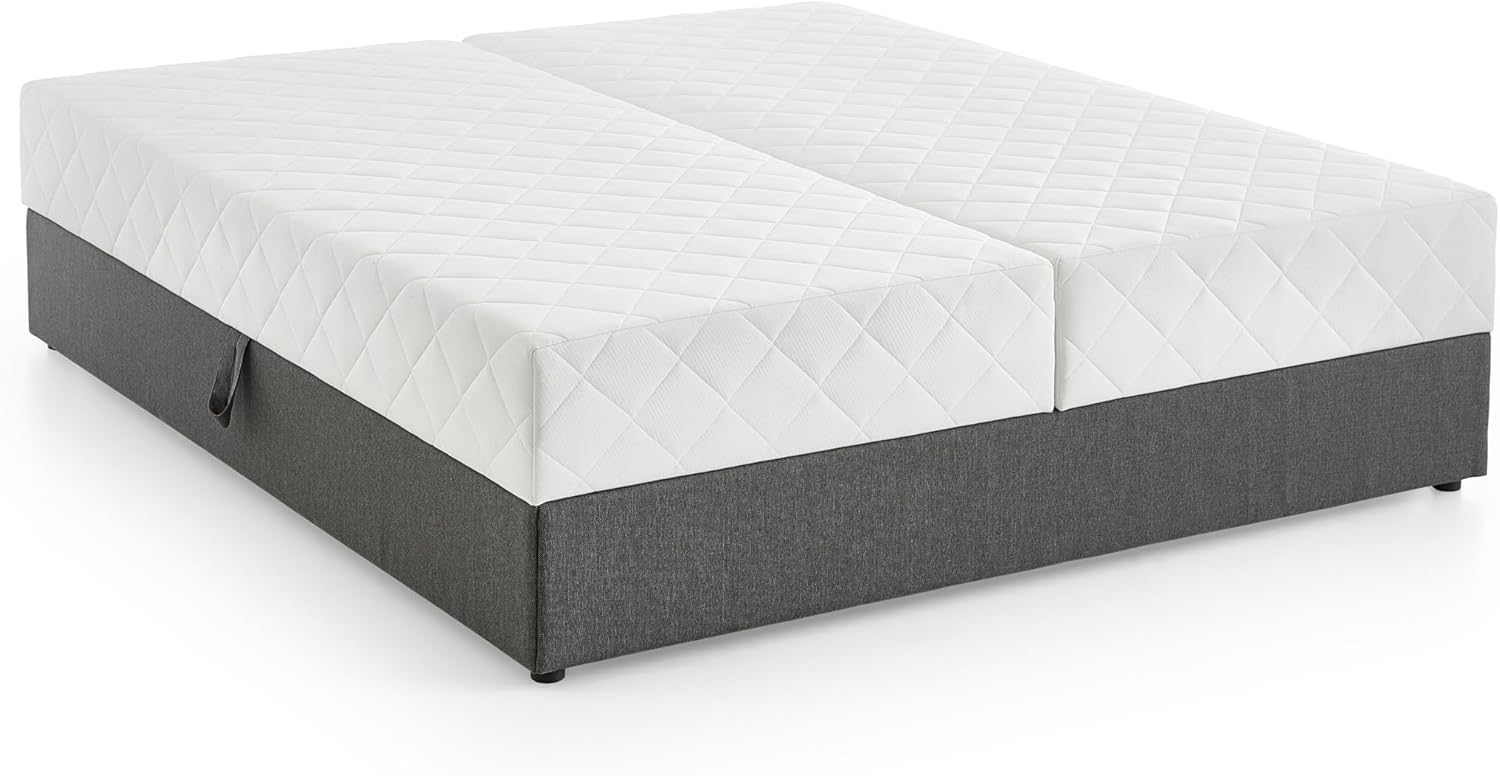 Atlantic Home Collection Stauraum- Boxbett Belina ohne Kopfteil, Anthrazit
