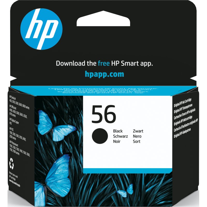 Cartouche HP 56 noire pour imprimante jet d'encre