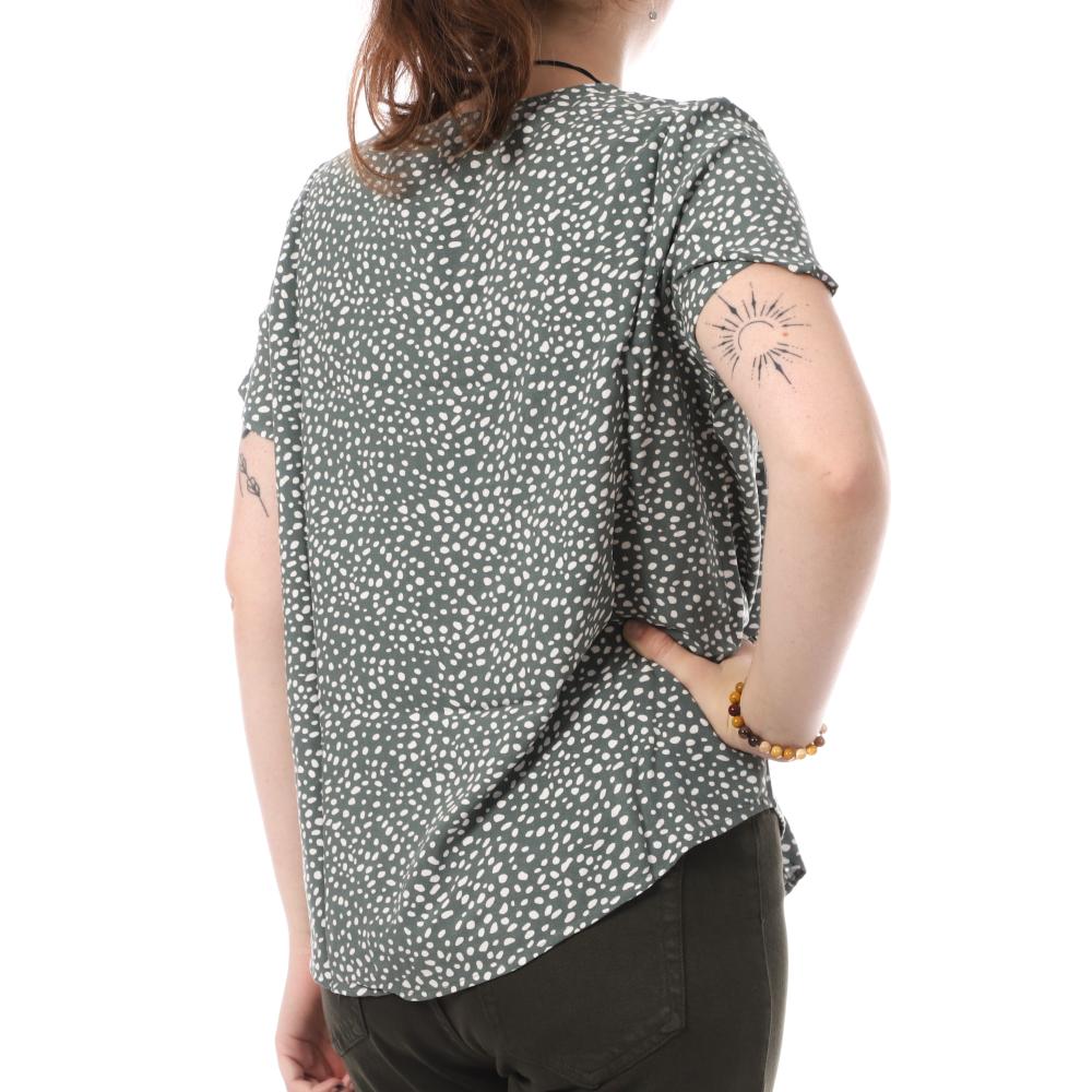 Vero Moda Blouse Kaki à Motifs Femme Vero Moda Easy Joy