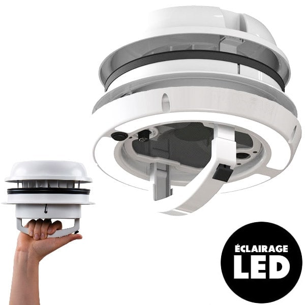 Aérateur de toit MAXXFAN Dome Plus Blanc LED
