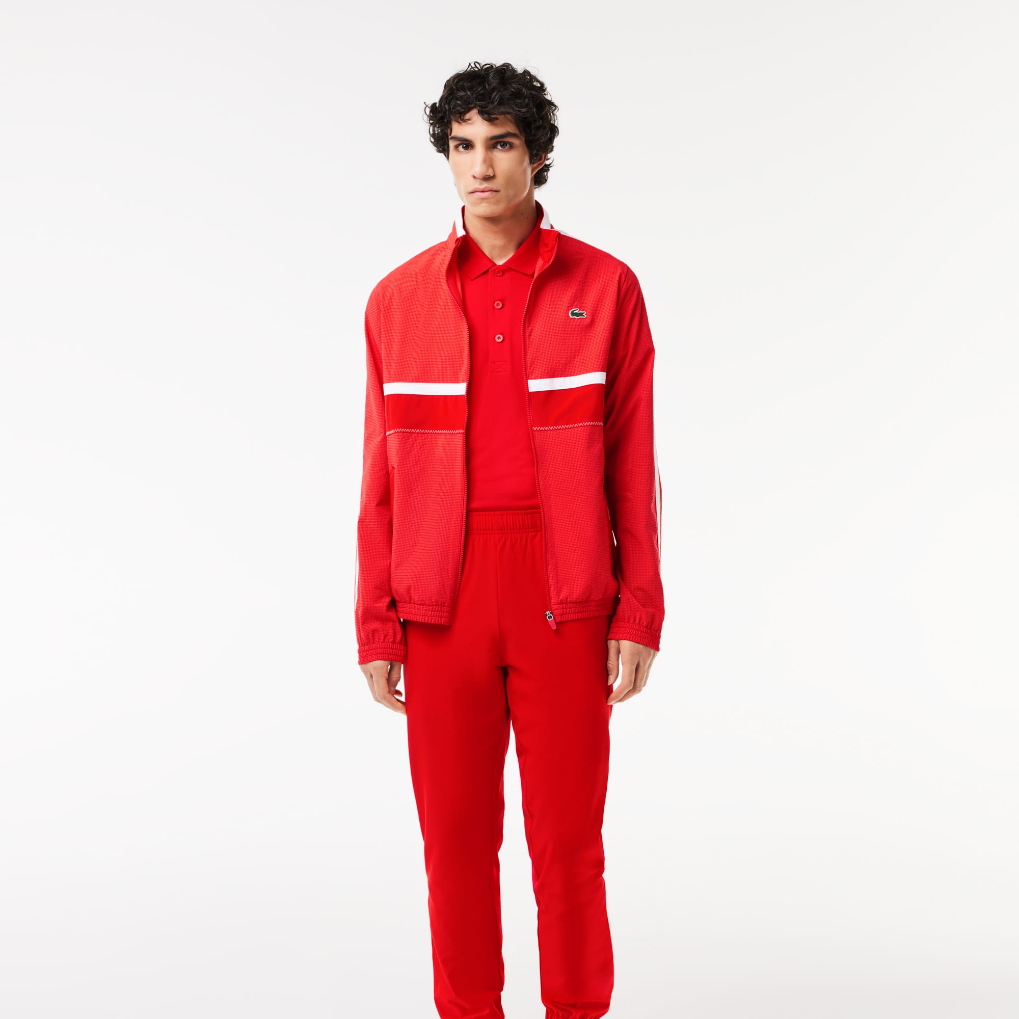 LACOSTE TENNIS x Novak Djokovic Ultra-Dry Poloshirt Kurze Ärmel - Rot - Lacoste - Herren