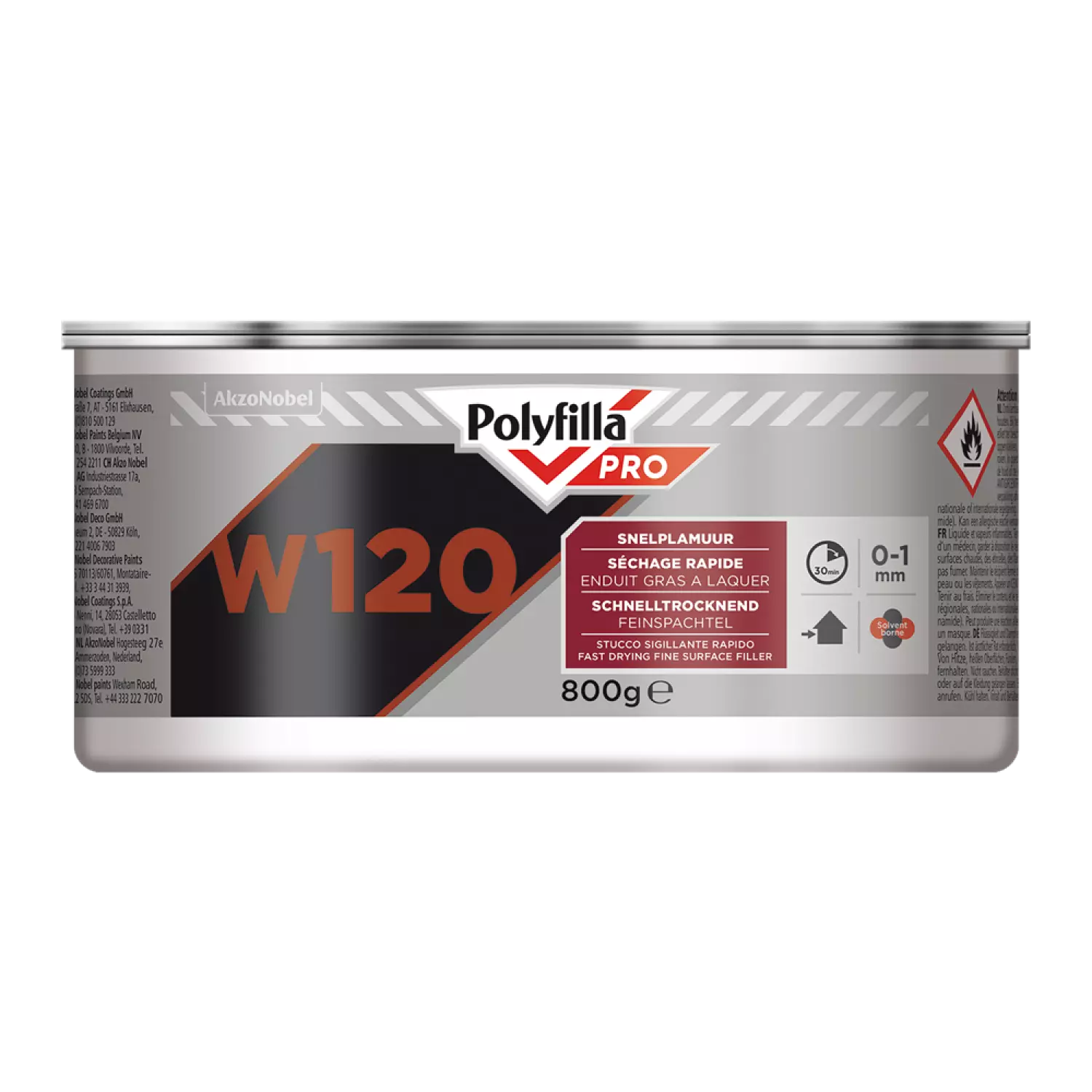 Polyfilla W120 Snelplamuur 800 Gr (Blik)