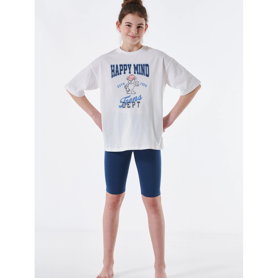 Schiesser Pyjama kurz Organic Cotton weiss