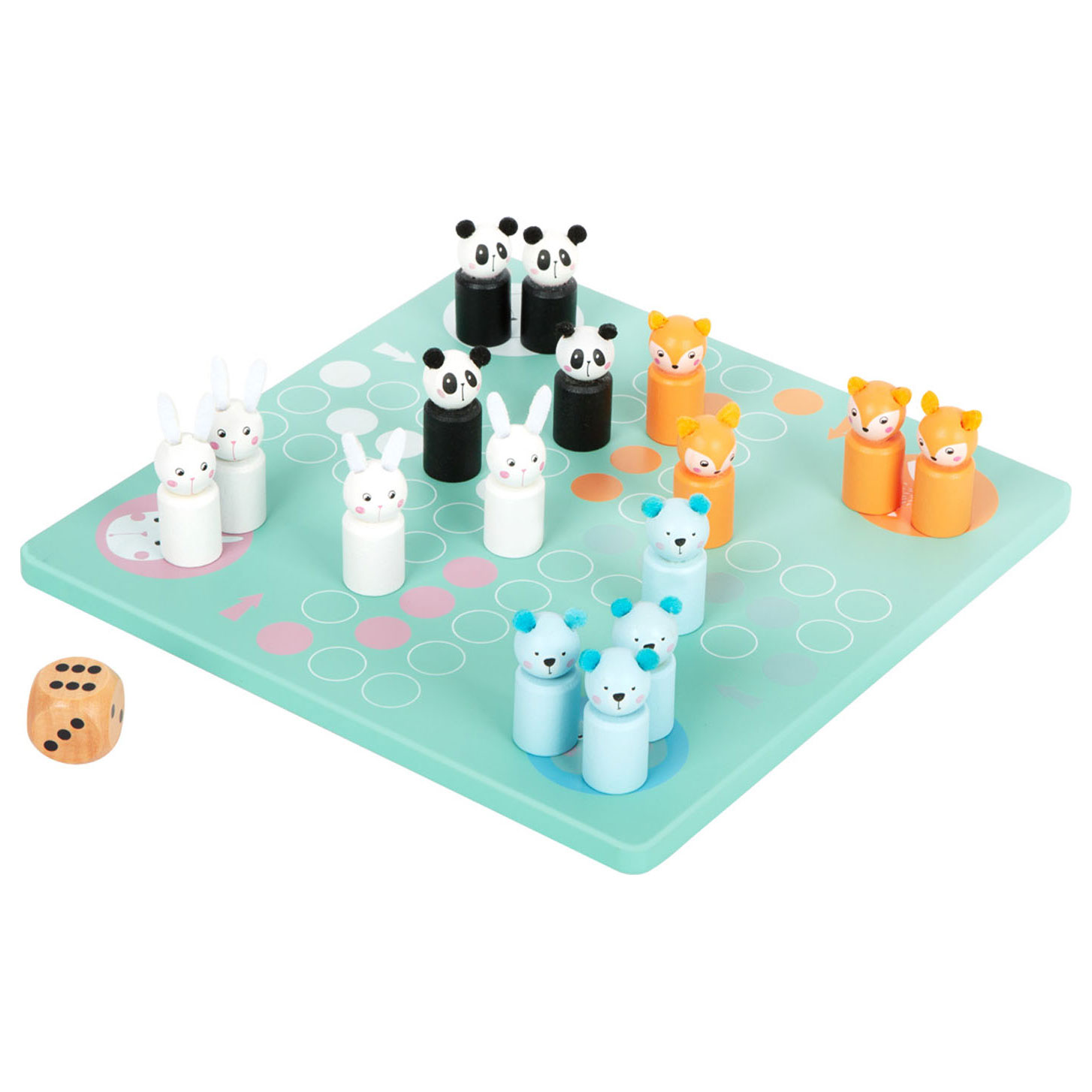 Small Foot-Ludospel Dieren Hout