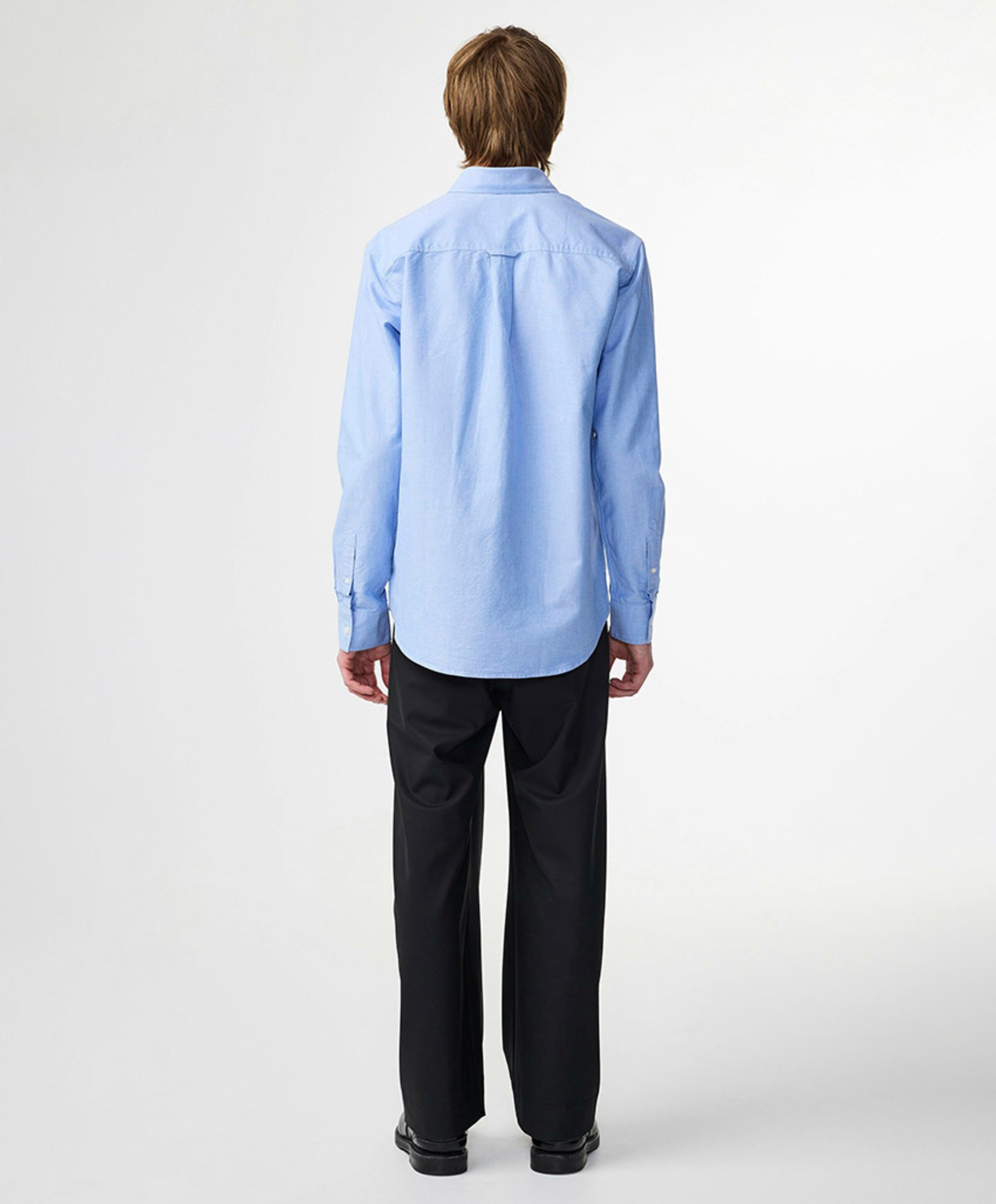 NN.07 Heren overhemd lange mouw blauw