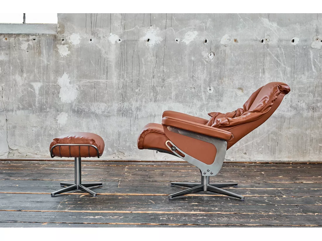 Fauteuil - marron cuir - MODO