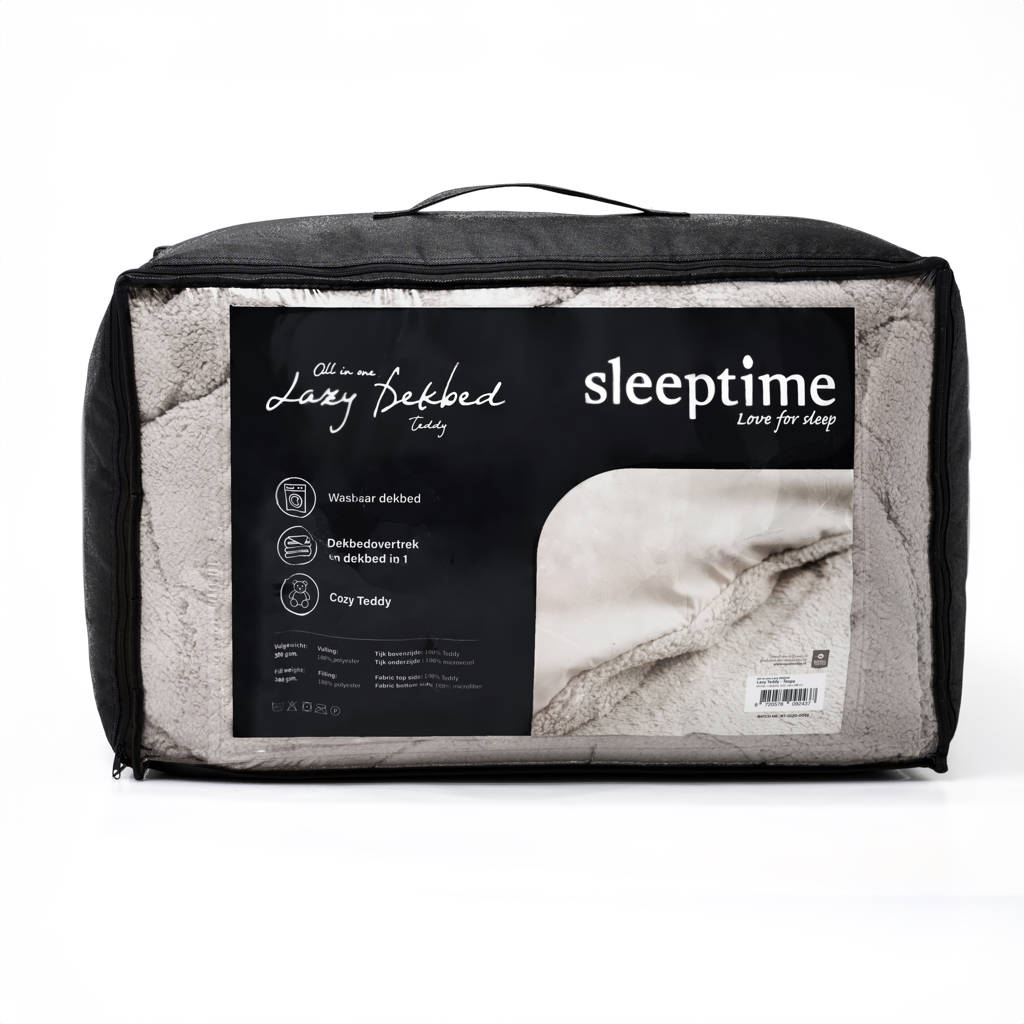 teddy lazy dekbed taupe