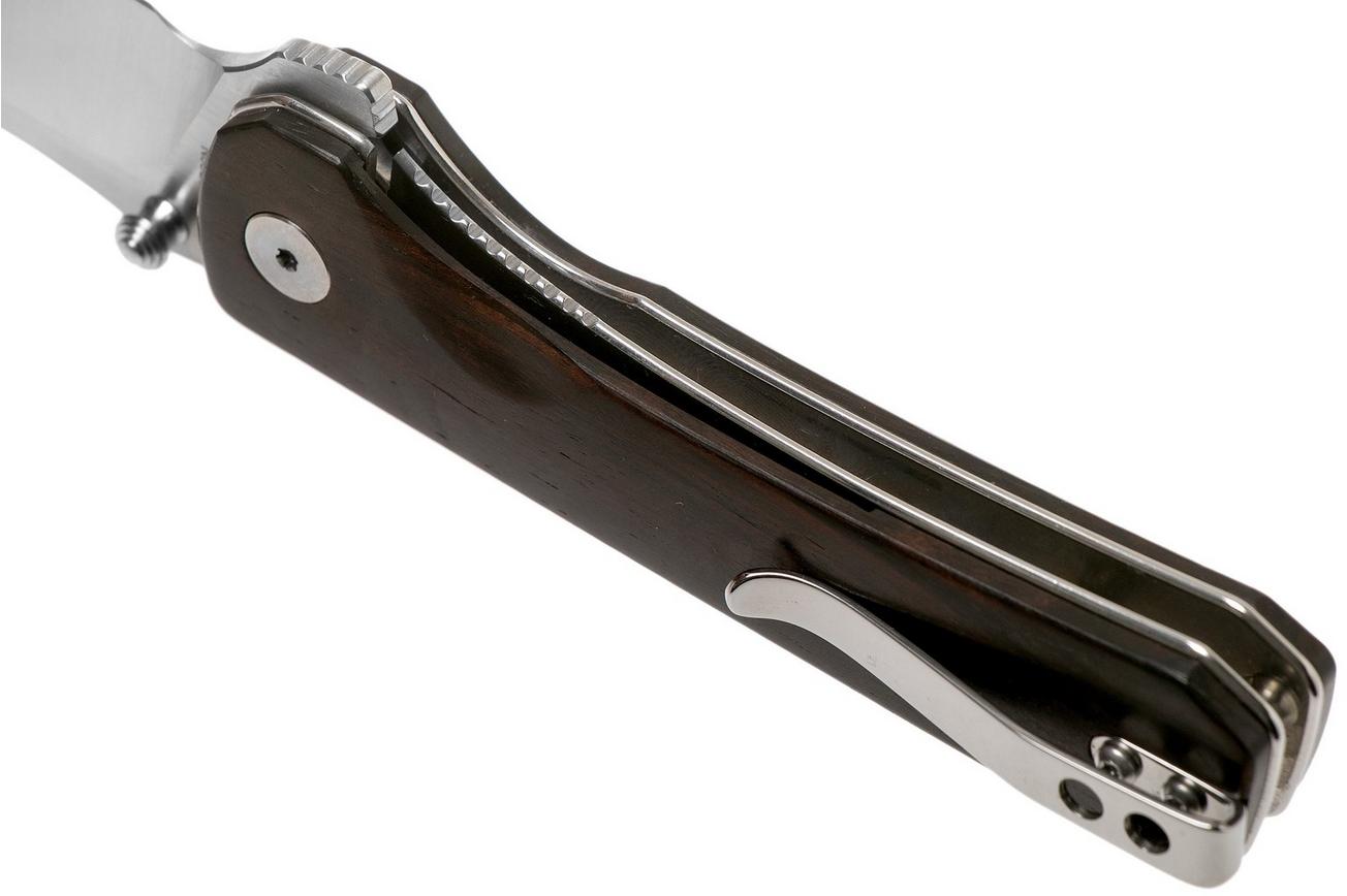 QSP Knife Hawk QS131-P1 Ebony Wood, Satin, zakmes