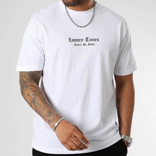 Tee Shirt Oversize Large Taz Graff Blanc