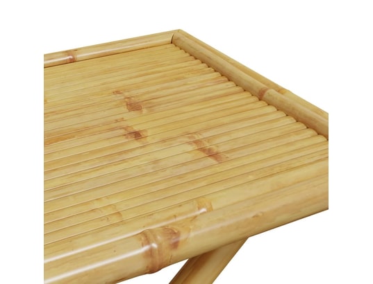 VIDAXL - Table pliante Table de jardin pliable 110x55x75 cm bambou