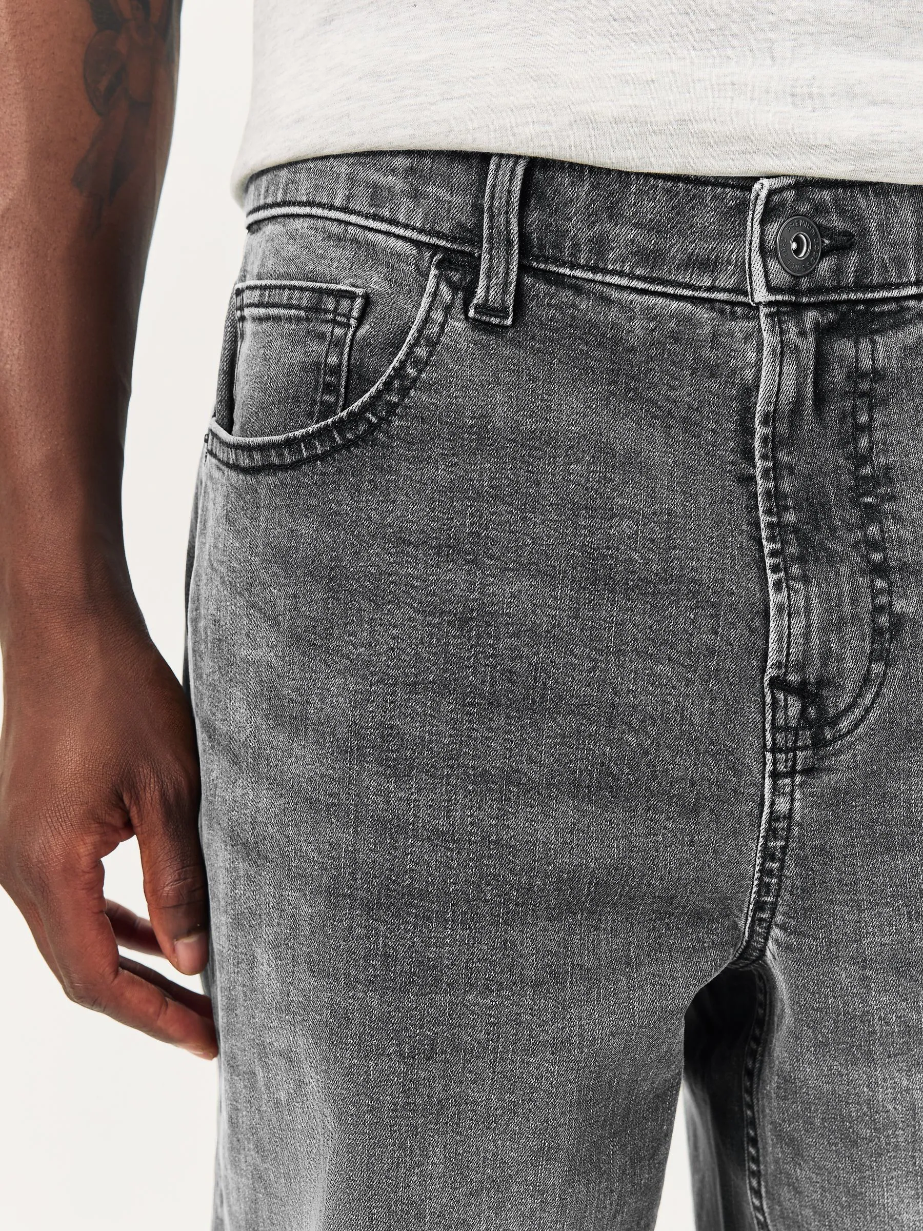 Grijs - Klassieke stretchy Jeans met relaxed fit