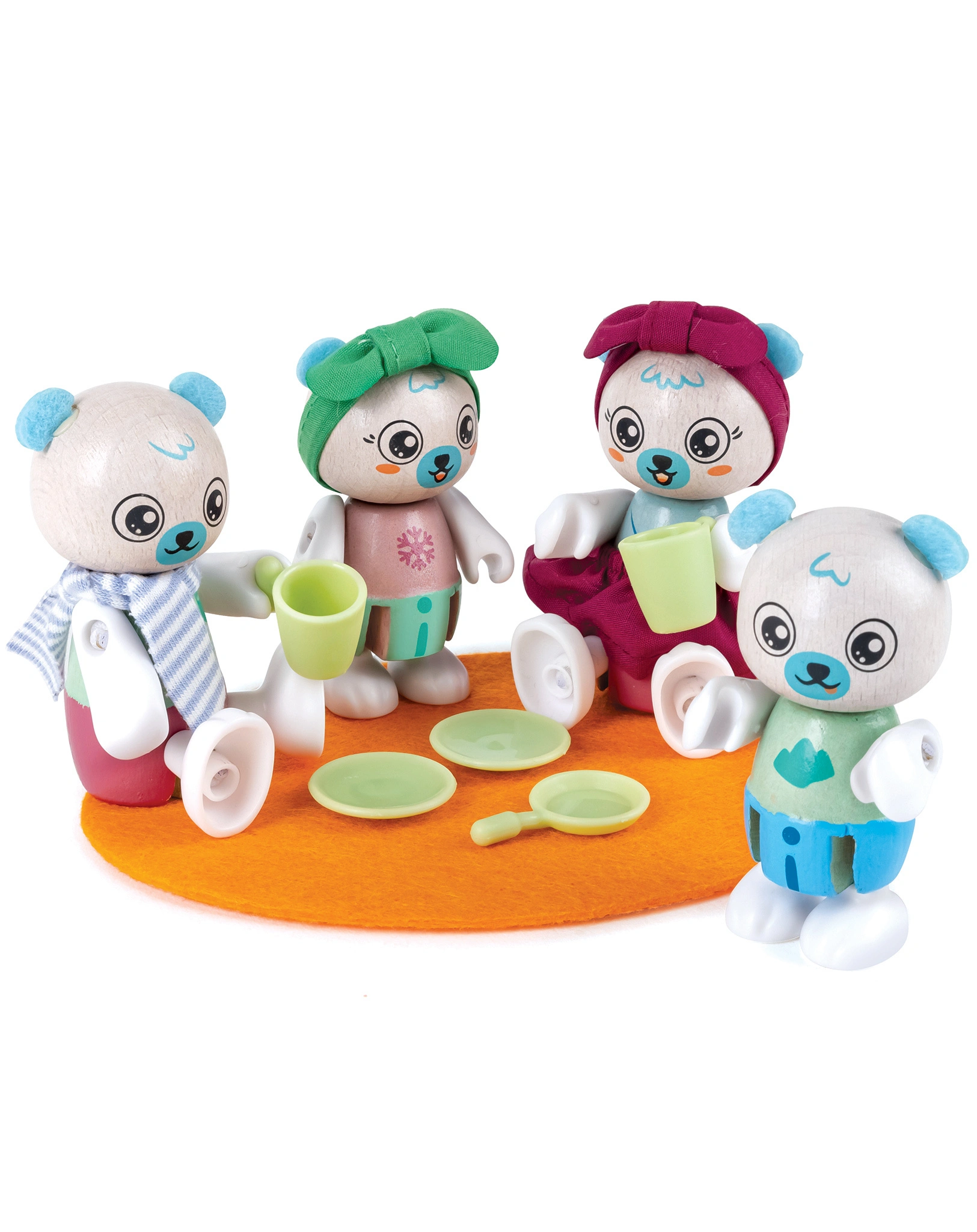 Puppenhaus-Figuren POLAR BEAR FAMILY 10-teilig in bunt