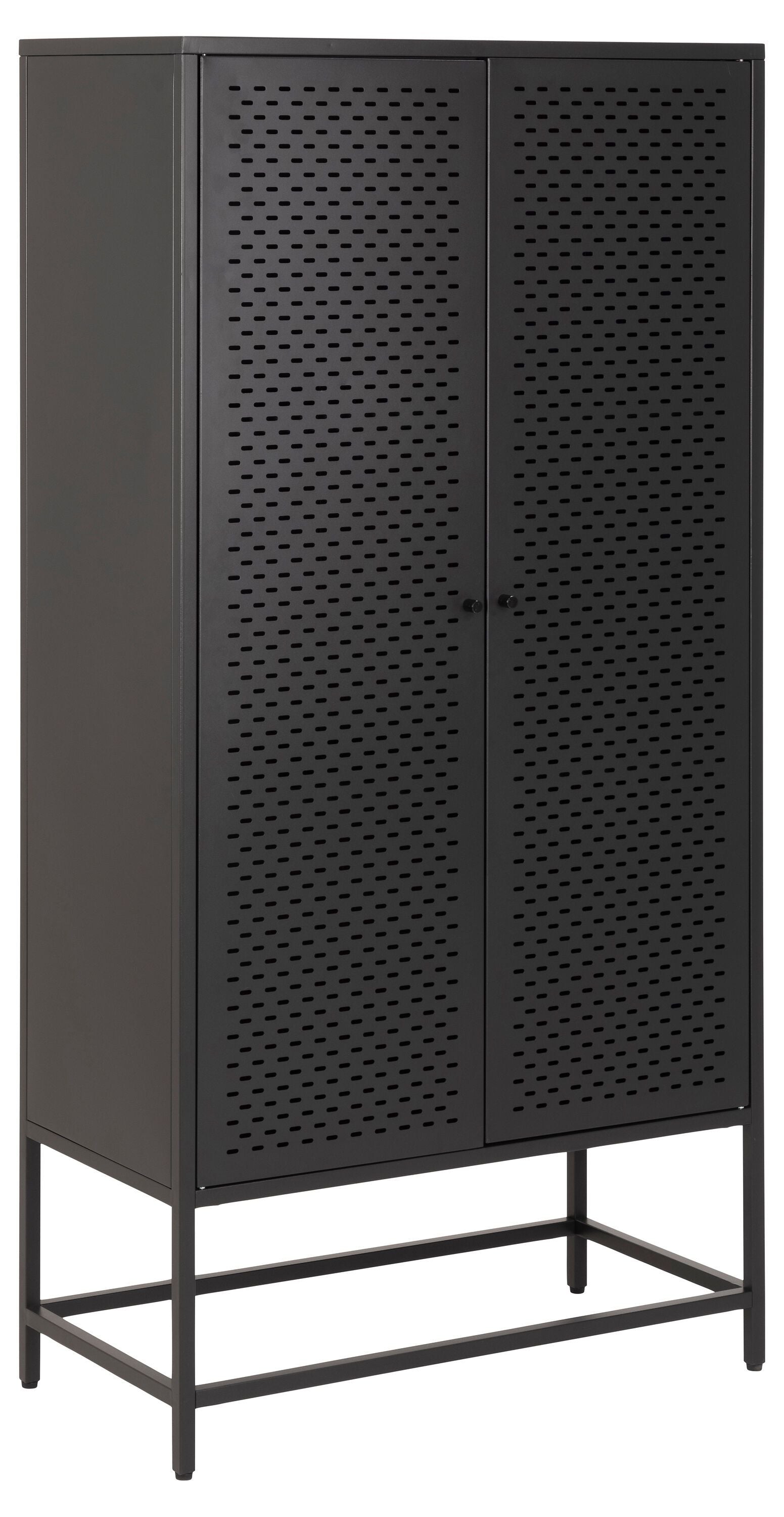 JAXTON Highboard - Schwarz / B: 80.0 cm x T: 40.0 cm x H: 160.0 cm