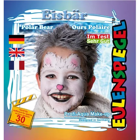 Eulenspiegel Profi-Aqua Make up Set Eisbär