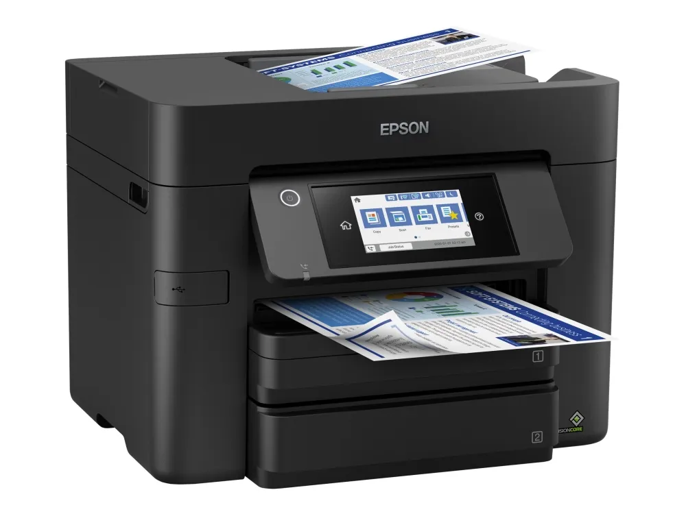 Epson WorkForce Pro WF-4830DTWF - Multifunktionsprinter - farve - blækprinter - A4/Legal (medie) - op til 25 spm (udskriver) - 500 ark - USB 2.0, LAN, Wi-Fi(n), USB vært, NFC