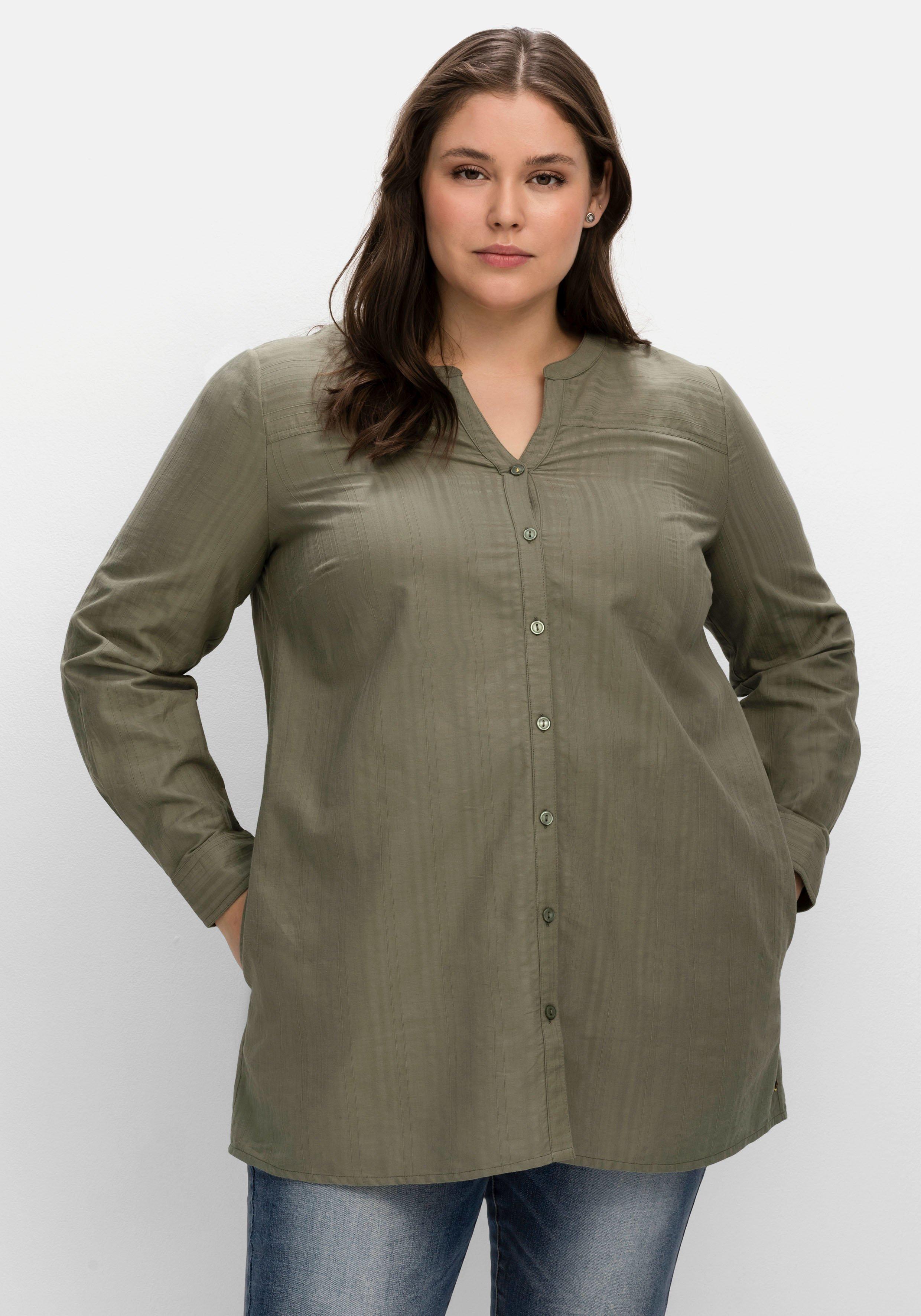 Blusenshirt in Streifenstruktur