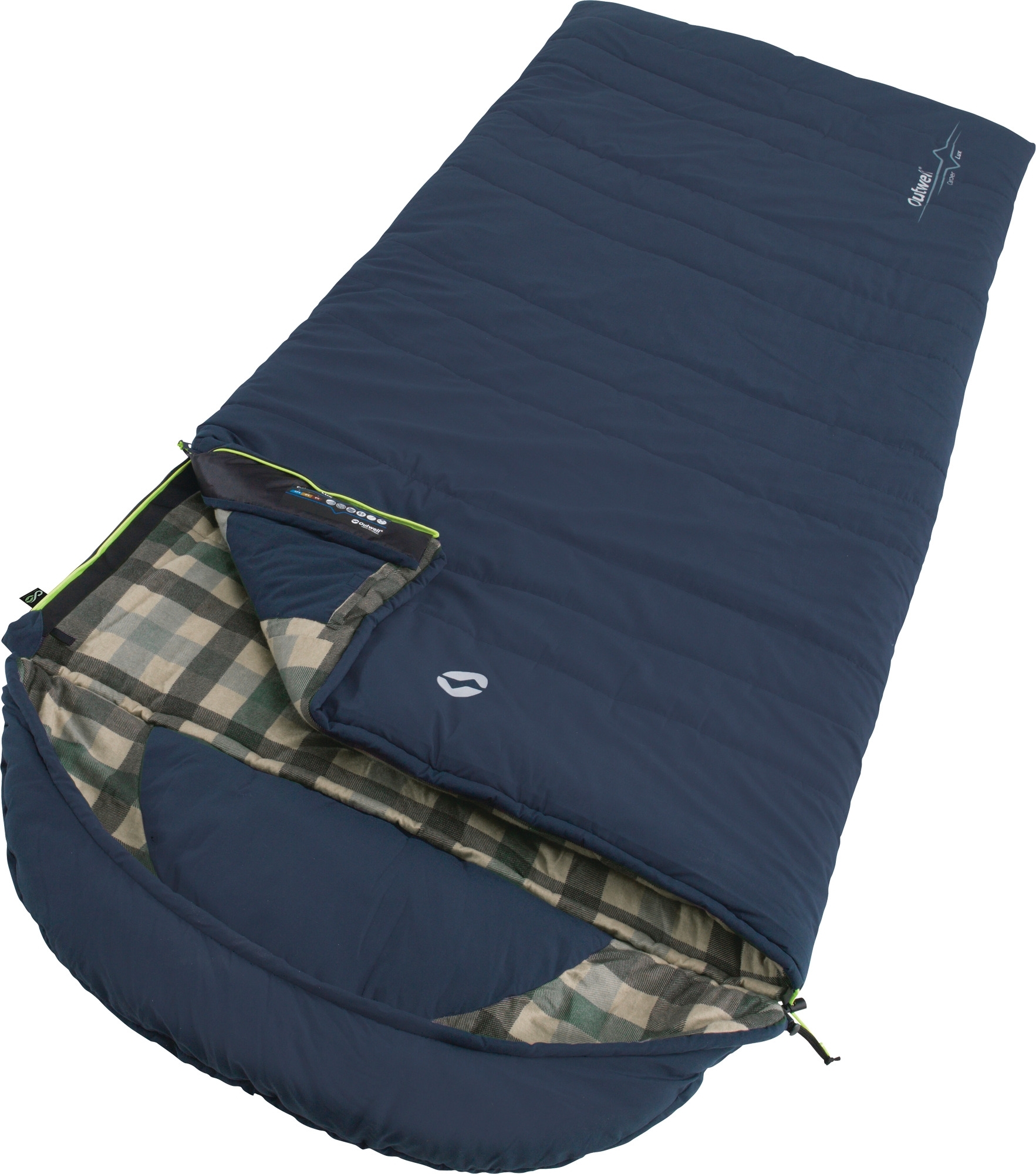 Outwell Camper Lux Deckenschlafsack 235 cm Reißverschluss links