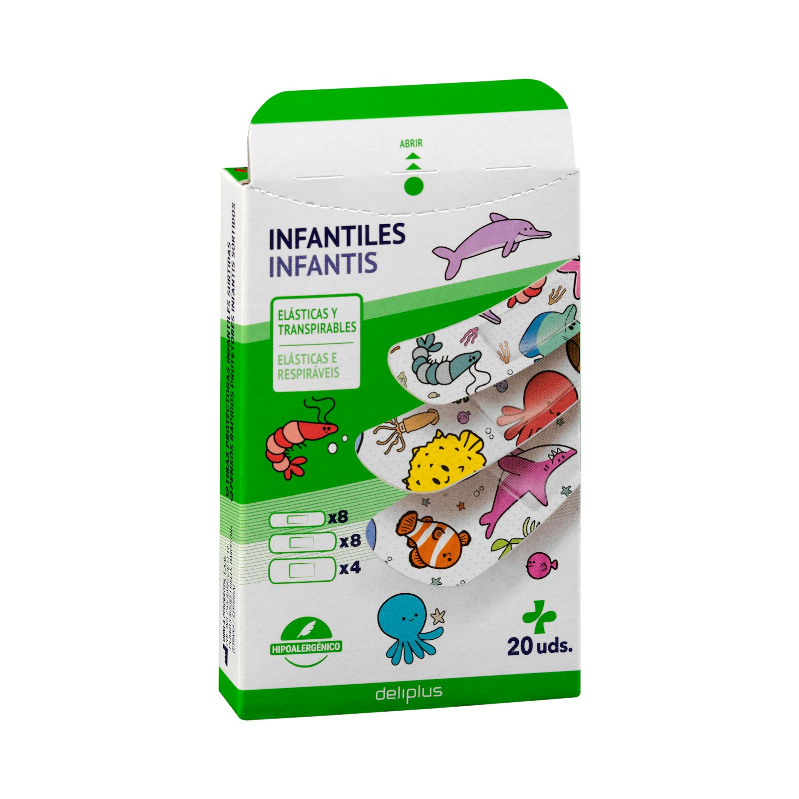 Deliplus assortiment de bandes adhésives de protection élastiques et respirantes pour enfants