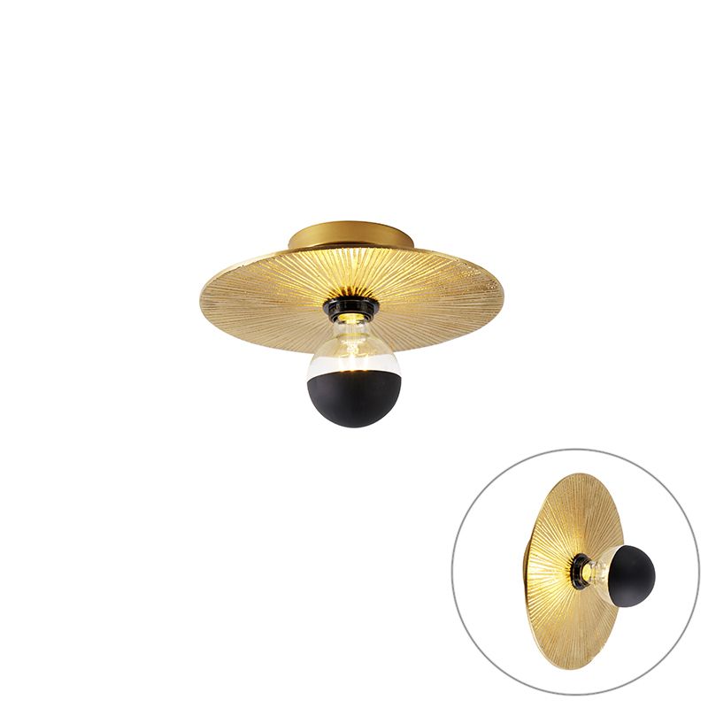 Oosterse plafondlamp goud rond - Konge