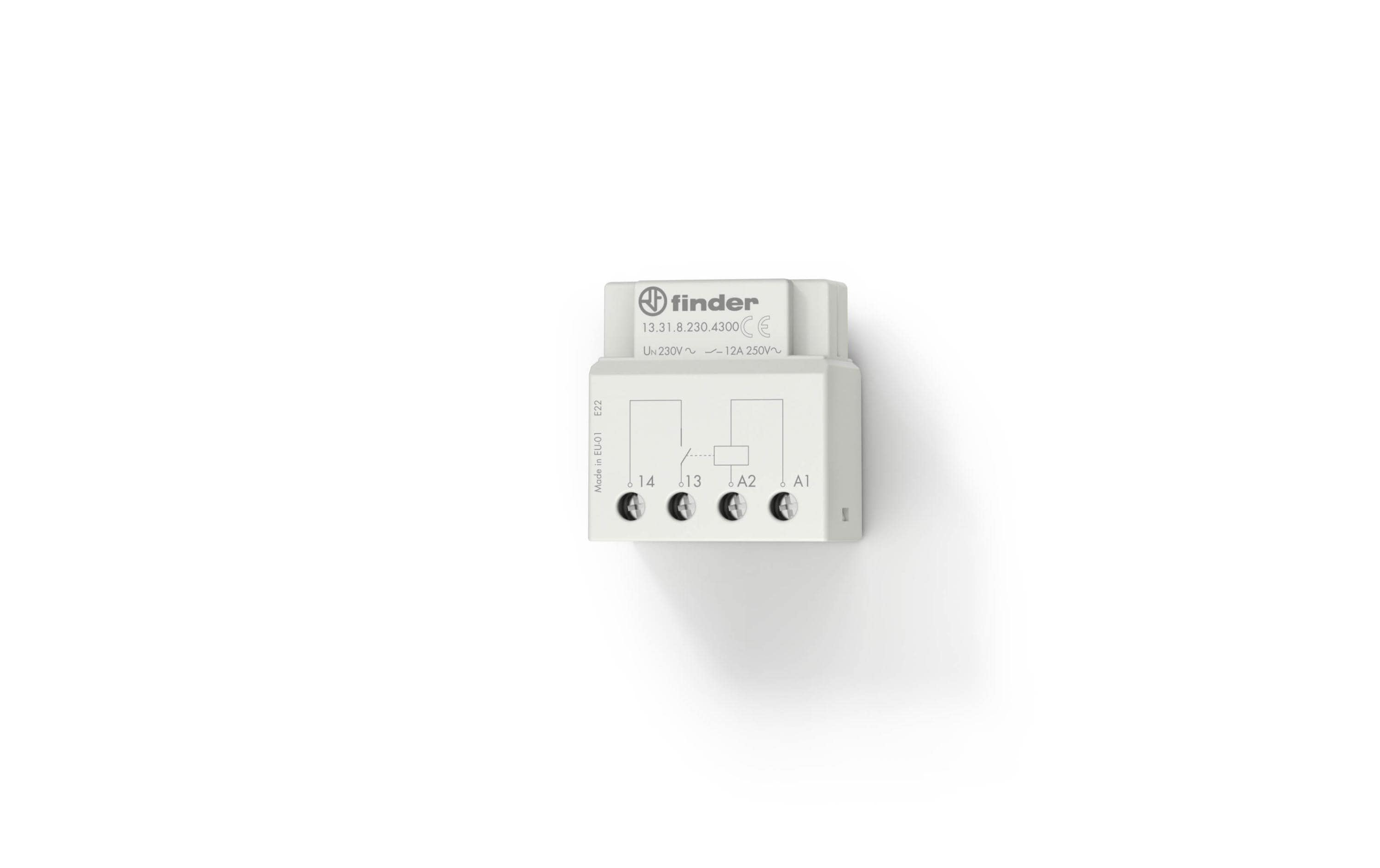 Relais Serie 13 12A 230 V 1 Schliesser UnterputzMonostabiles Schaltrelais für 230 V AC