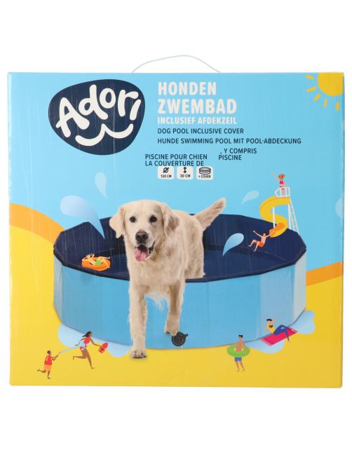 Adori Hondenzwembad Met Afdekzeil Blauw - Hondenspeelgoed