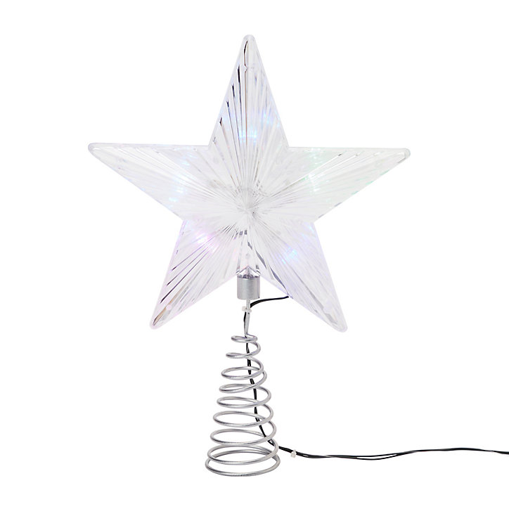 Cimier de sapin forme étoile 30 cm à couleurs changeantes LED