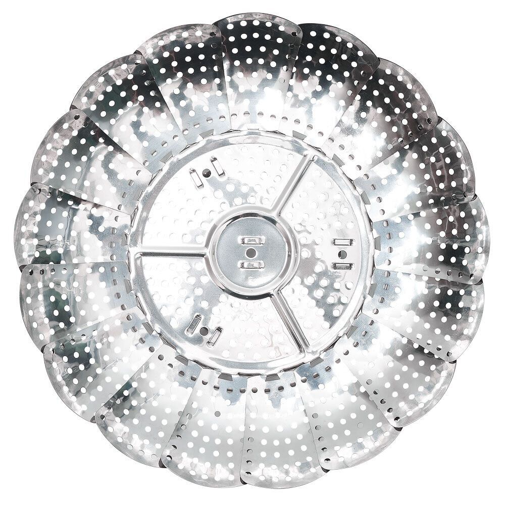 Panier vapeur réglable métal gris Ø28,5xH9,5cm