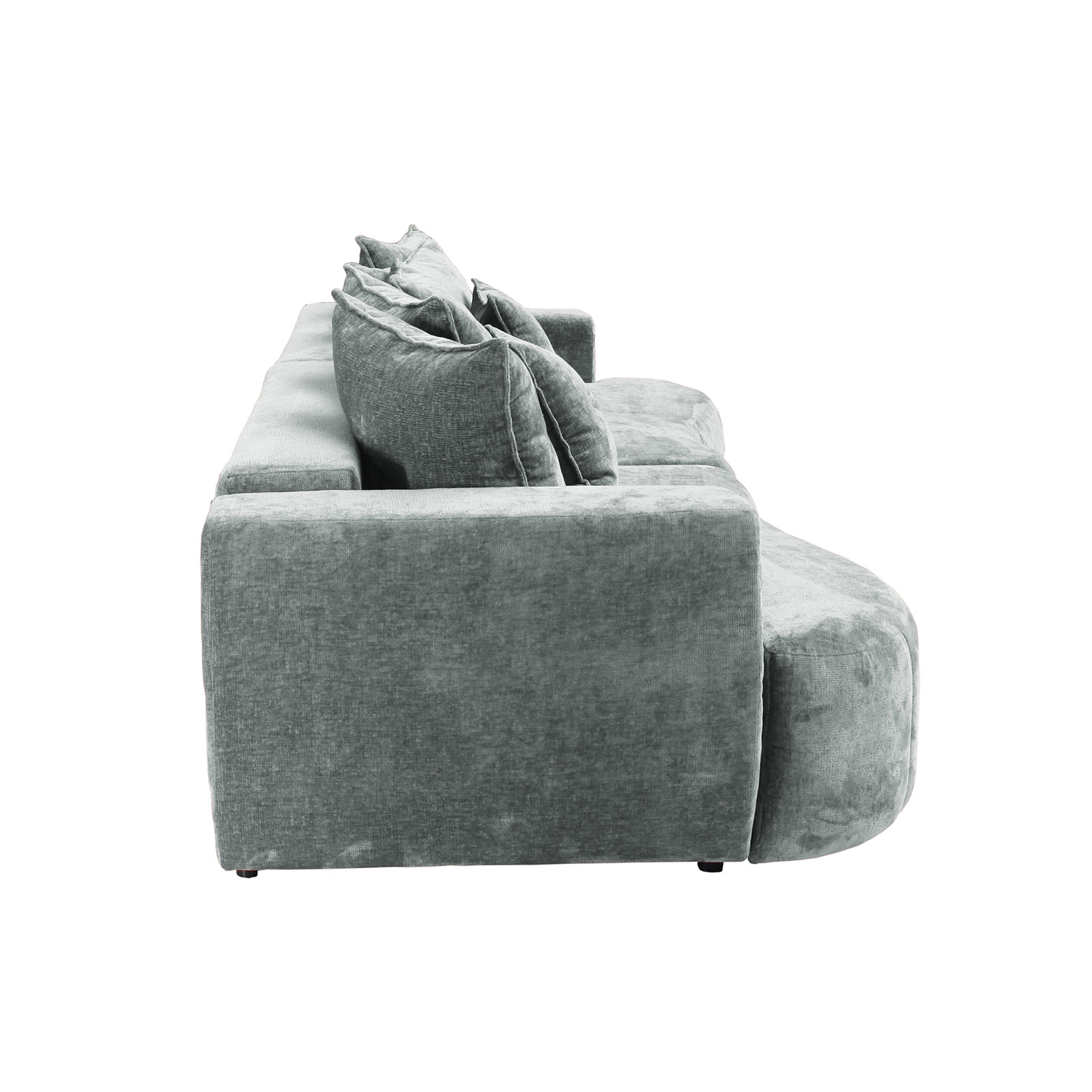 Big Sofa - hellgrau - Boxspringfederung - 292 cm