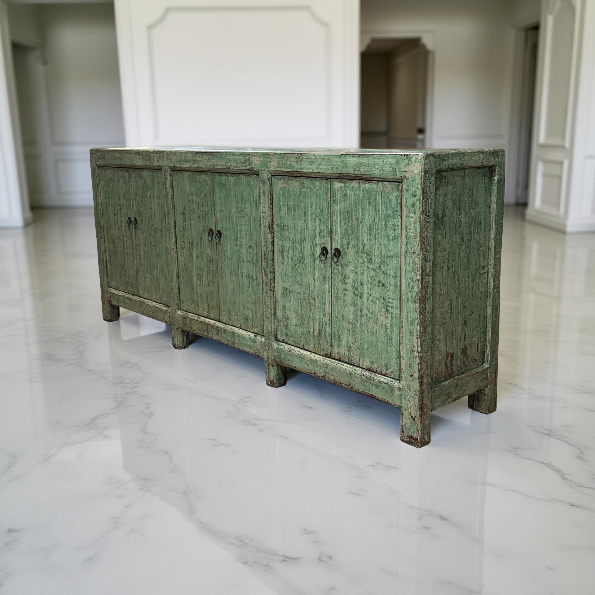 Dressoir groen 6dr droog uniek