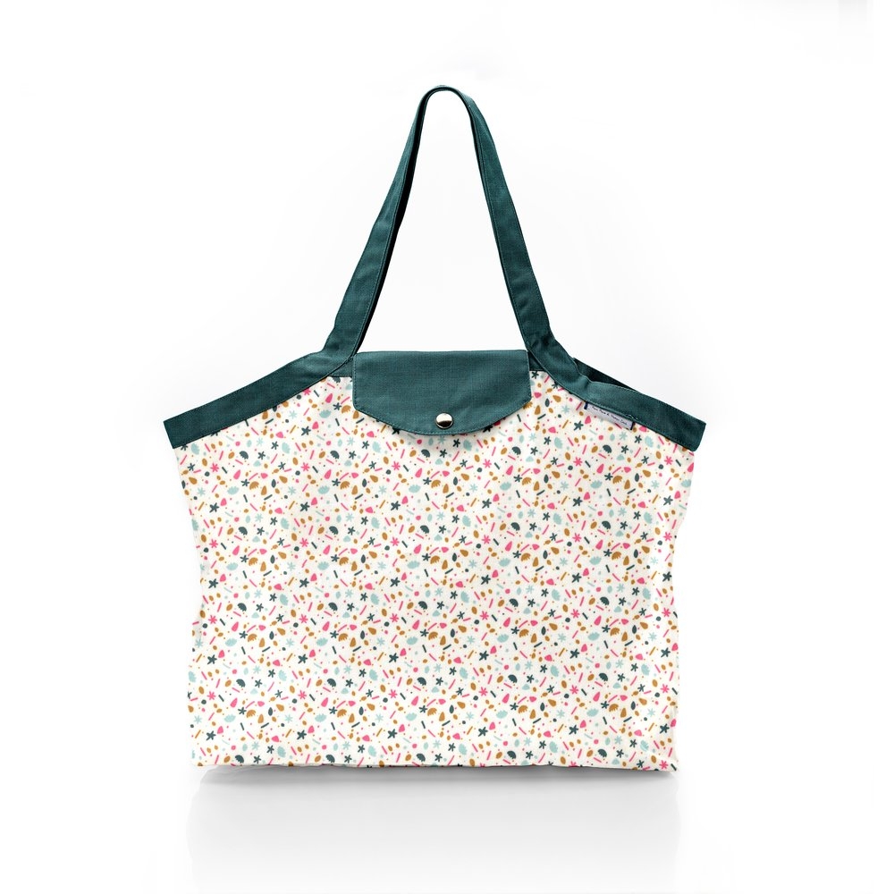 Sac Cabas Taille Moyenne Plissé Bord De Mer