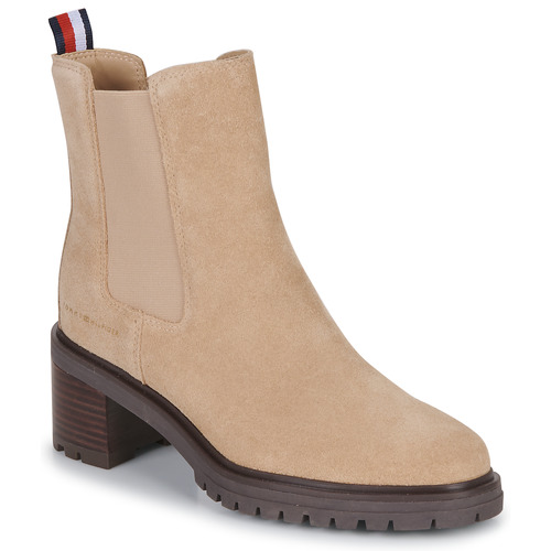 Tommy Hilfiger - Outdoor Chelsea Mid Heel Boot - Beige