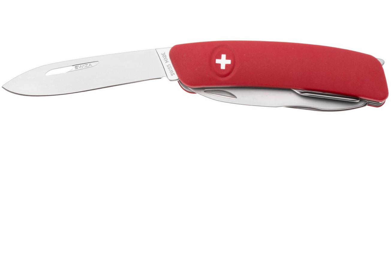Swiza D08 R AM, KNR.0126.1900, Red Helvetix, Zwitsers zakmes, 8 tools