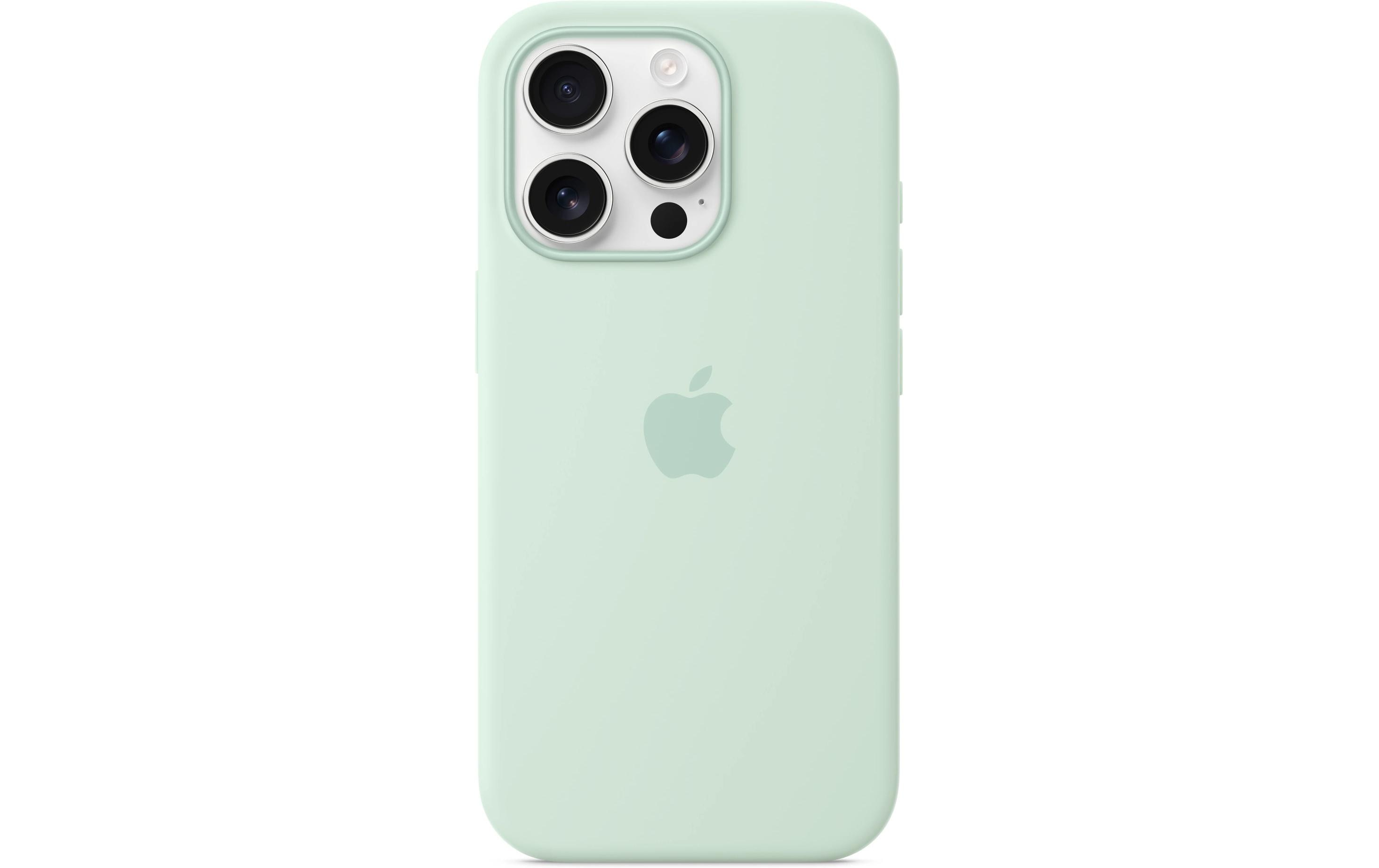 Silicone Case mit MagSafe iPhone 16 Pro AquamarineSilikon-Backcover mit «MagSafe» für das Apple iPhone 16 Pro
