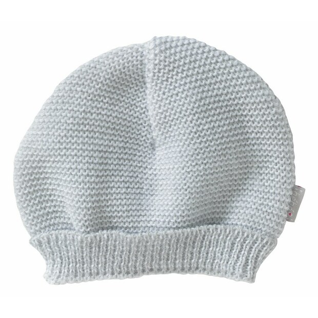 Bonnet maille gris naissance - BEBE9 CREATION