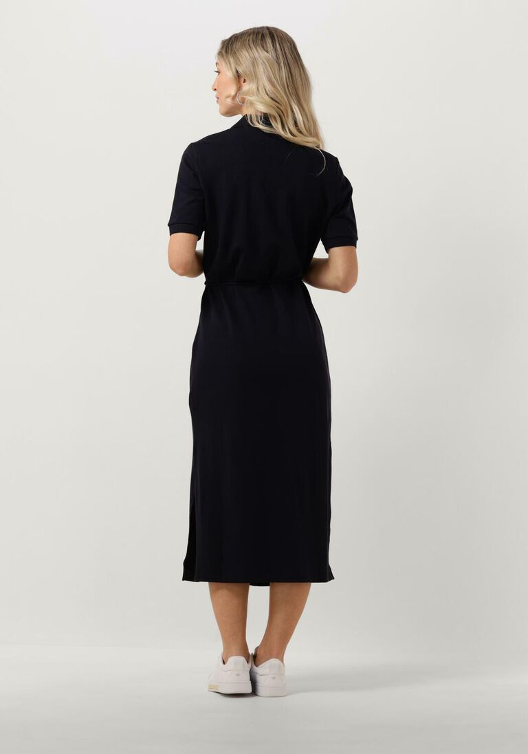 TOMMY HILFIGER donkerblauwe tommy hilfiger midi jurk opn plkt lyll polo dress