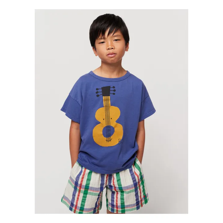 Bobo Choses T-Shirt Coton Bio Guitare | Bleu