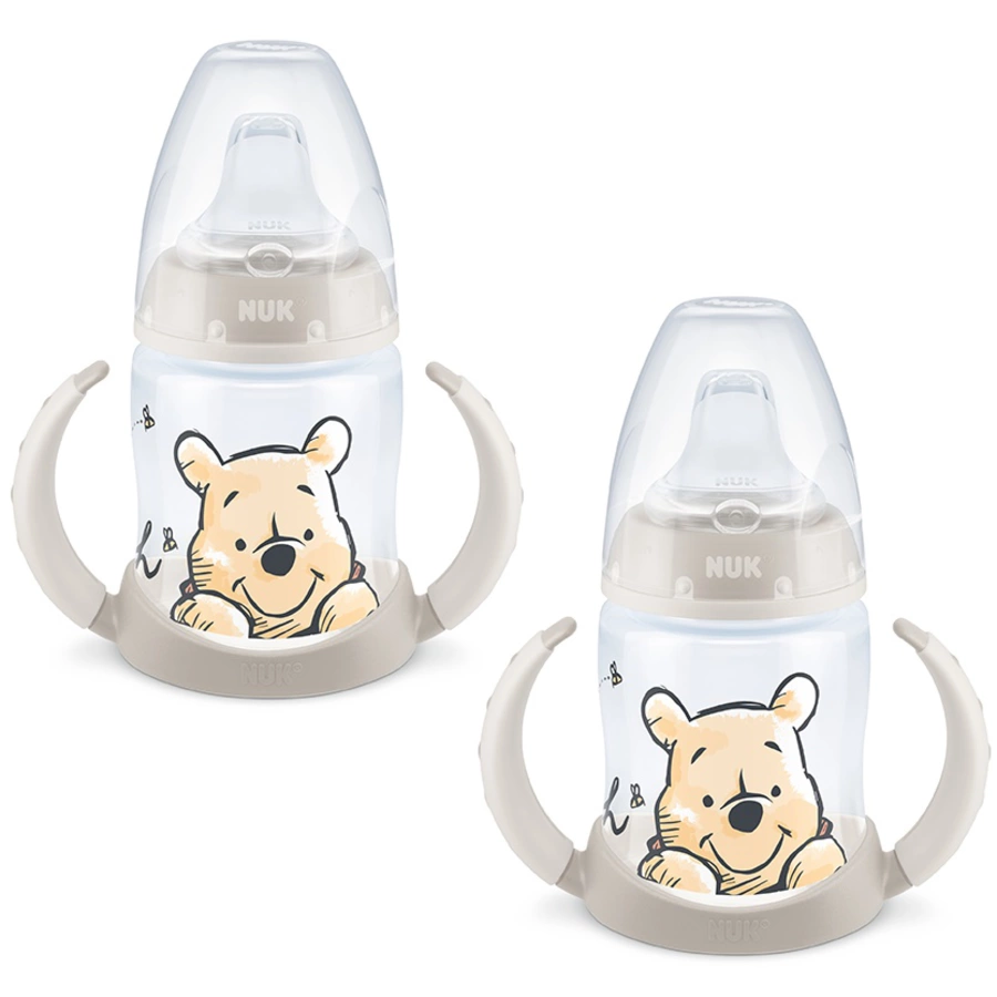 NUK Trinklernflasche First Choice  Winnie Puuh in beige, 2 Stück
