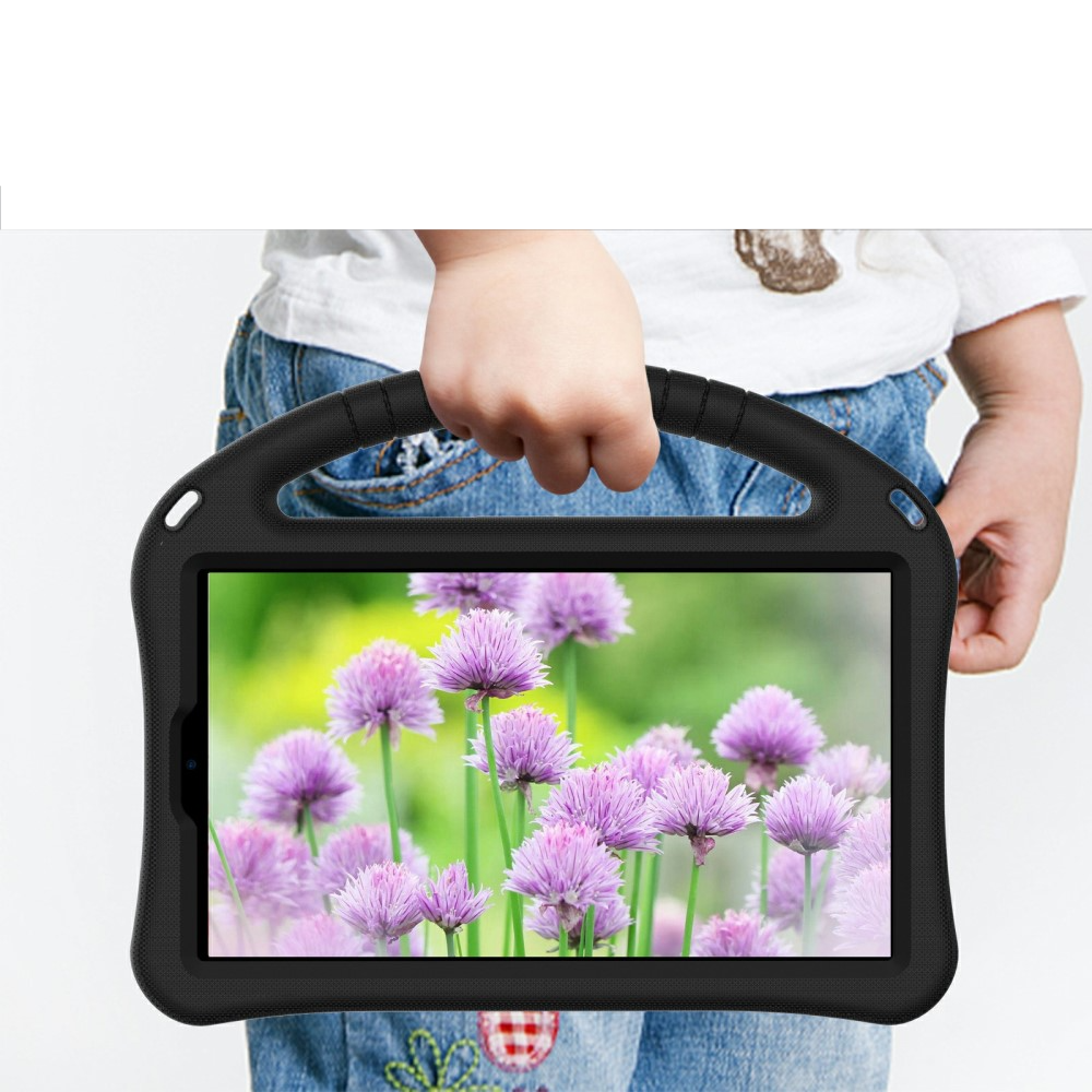 Samsung Galaxy Tab A7 Lite Stossfeste Kinder Schaumstoff Hülle mit Griff   Kickstand - Schwarz
