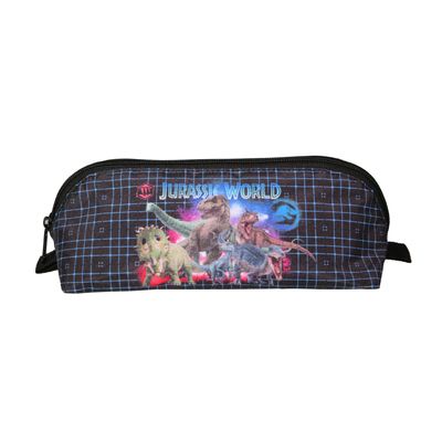Trousse triangulaire Jurassic World (réversible) - 1 compartiment - noir - Bagtrotter