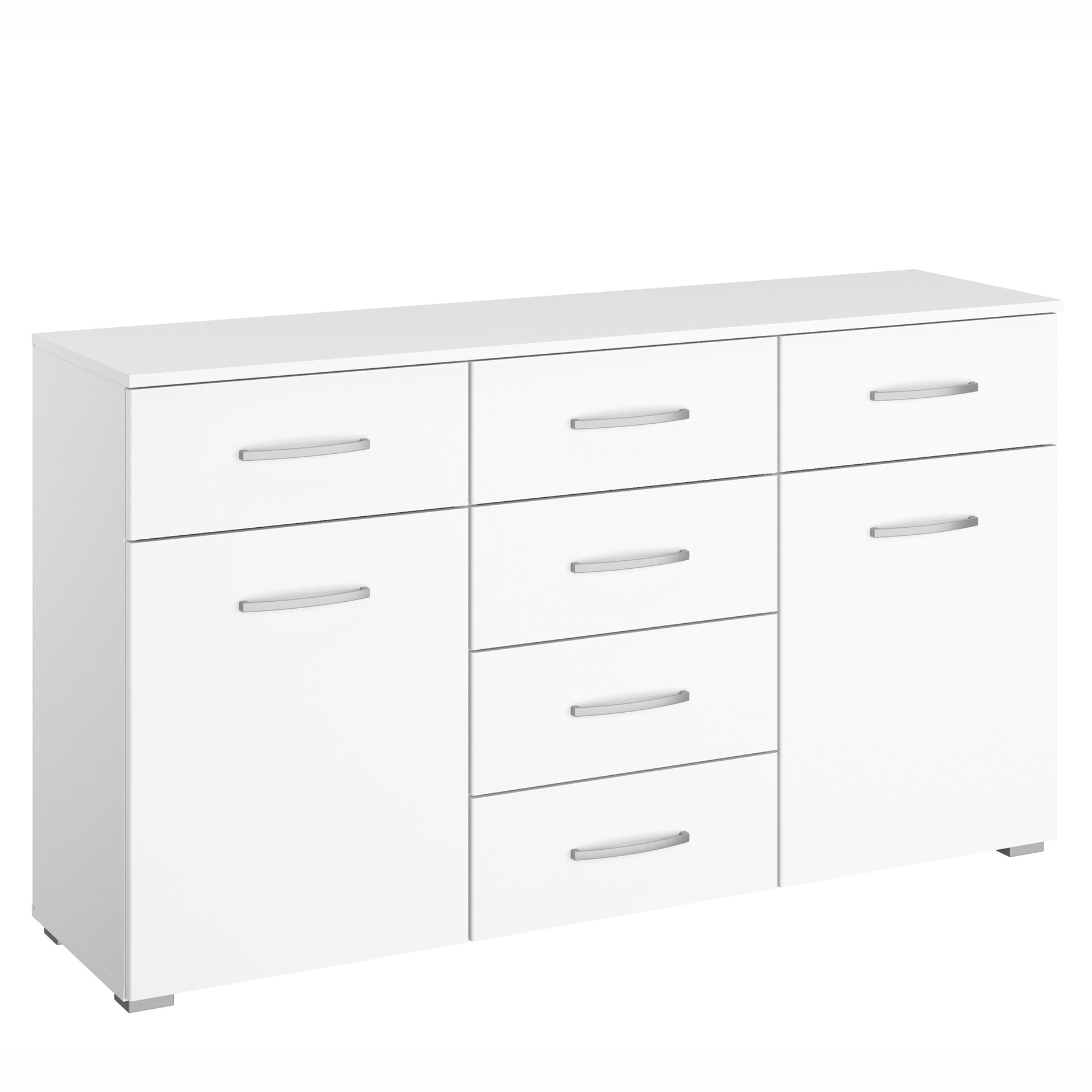 Sideboard - Alpinweiß - 6 Schubkästen - 140 cm