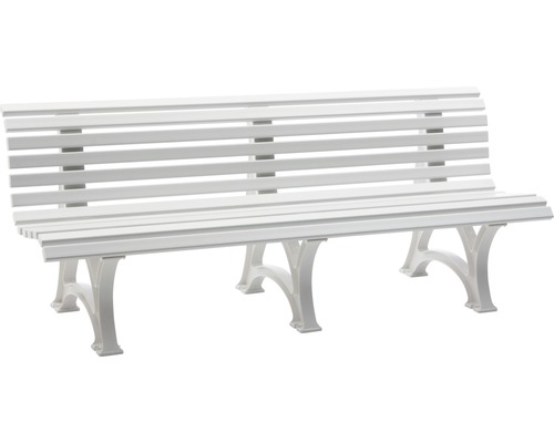 Blome Borkum tuinbank, kunststof, 4-zits, wit