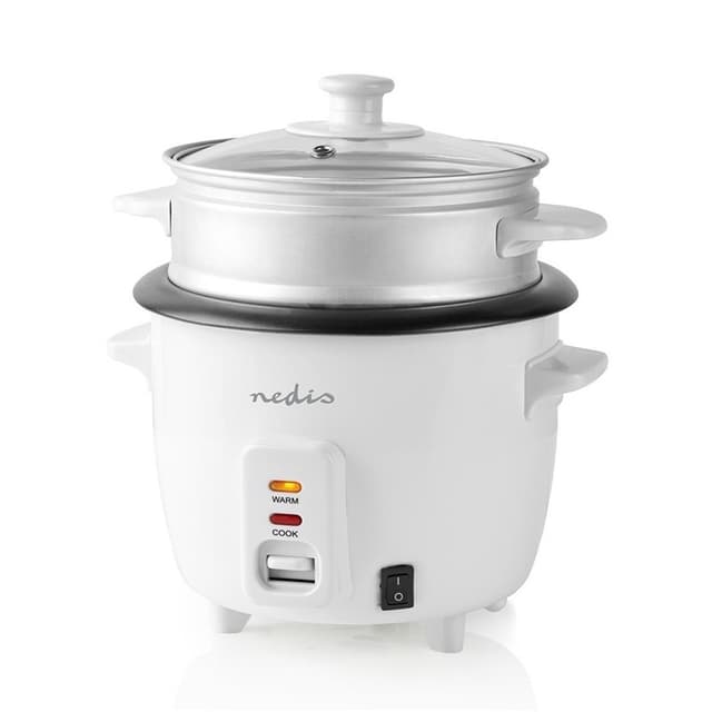 Nedis Ris Koger | 0.6 l | 300 W | Aluminiumsdamper | Non-stick belægning | Aftagelig skål | Auto sluk