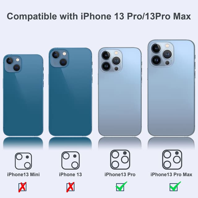 iPhone 13 Pro / 13 Pro Max objektivcover 3-pak Gennemsigtig