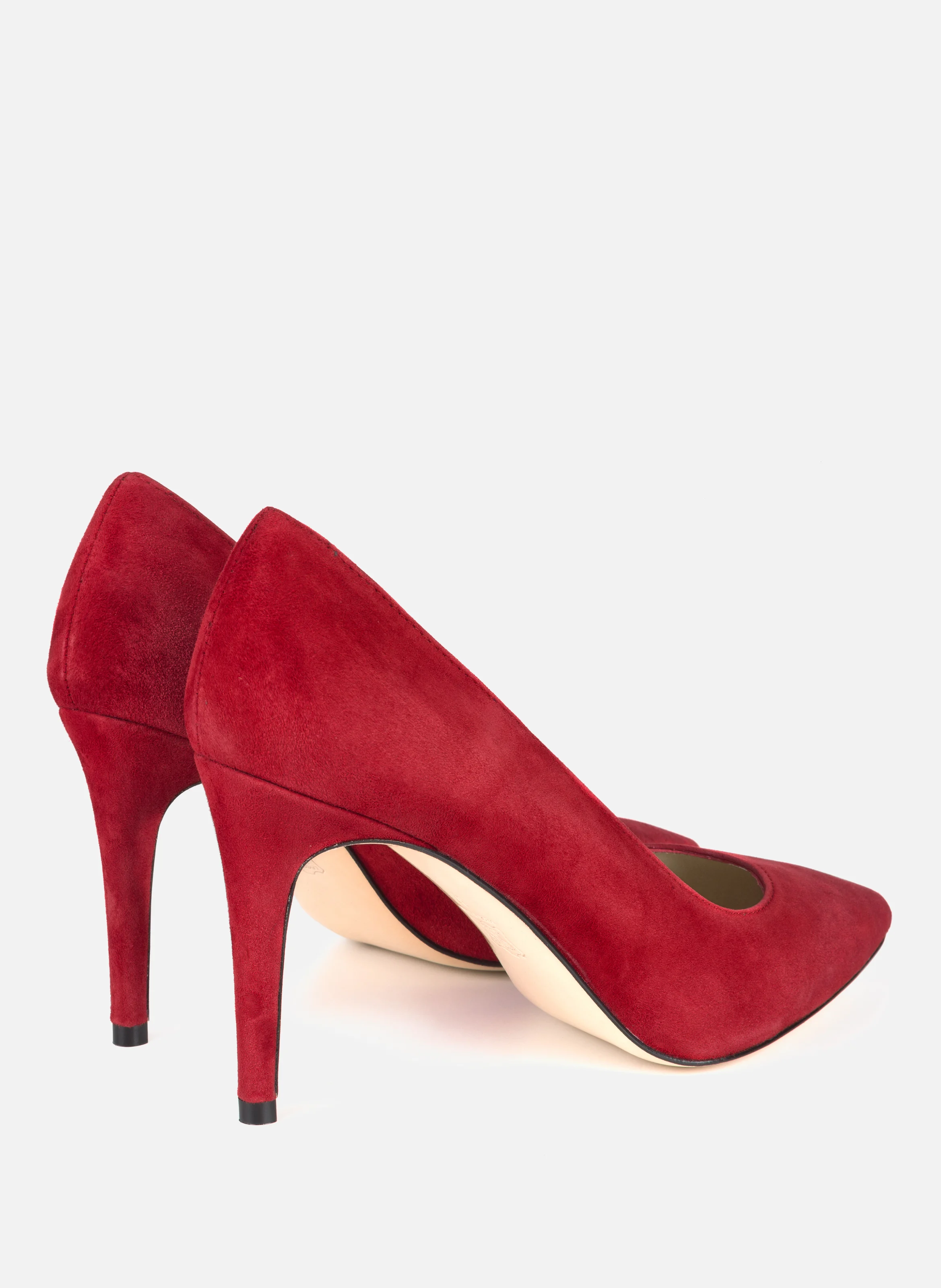 Escarpins classiques cuir daim | Rouge