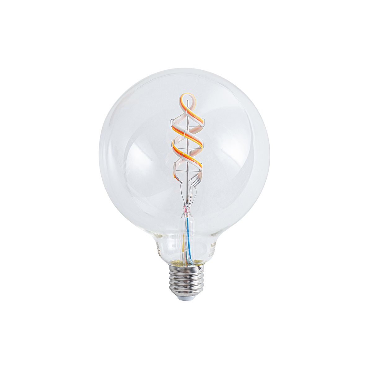 Set van 5 Smart E27 dimbare LED lampen G125 helder RGBW 4W 250 lm 2700K